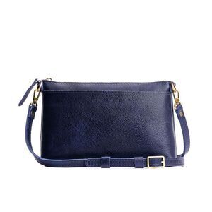 Portland leather goods poppy bag in cobalt